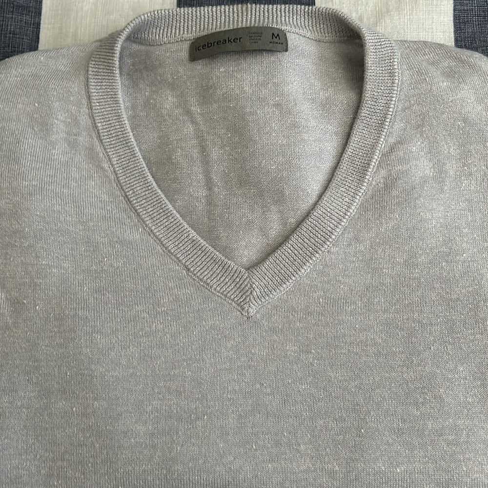 Icebreaker Merino/linen v-neck-M
